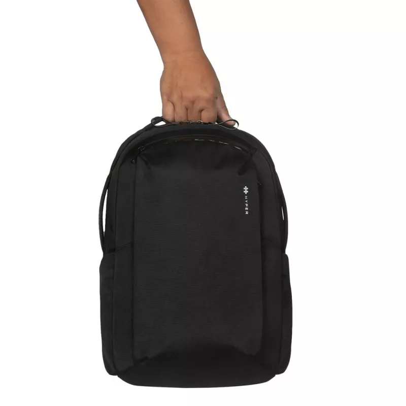 Mugursoma HYPER HyperPack HP21PBKGL portatīvajiem datoriem līdz 40,6 cm (16 collām) — melna, PET/poliesters