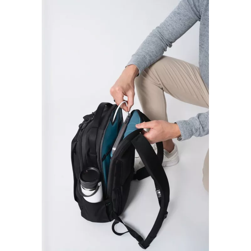Mugursoma HYPER HyperPack HP21PBKGL portatīvajiem datoriem līdz 40,6 cm (16 collām) — melna, PET/poliesters