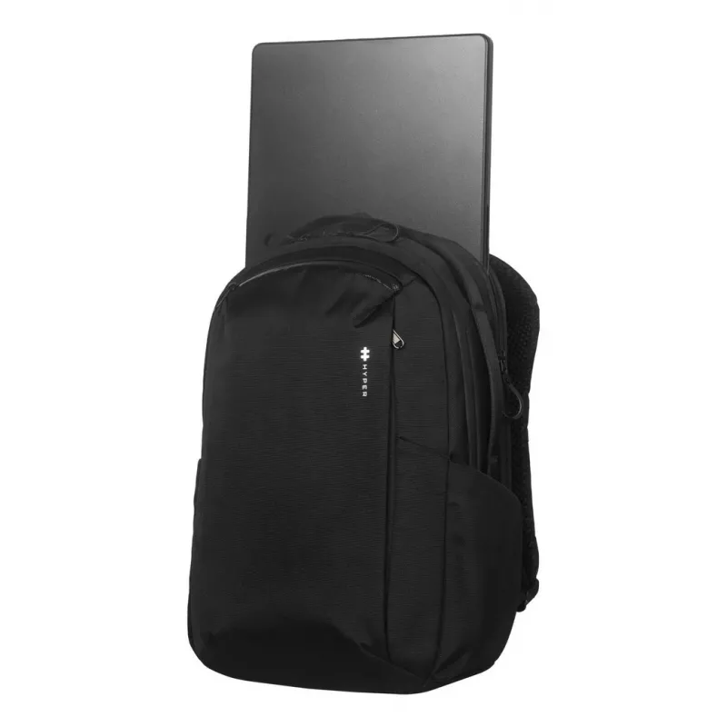 Mugursoma HYPER HyperPack HP21PBKGL portatīvajiem datoriem līdz 40,6 cm (16 collām) — melna, PET/poliesters
