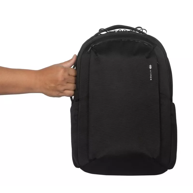 Mugursoma HYPER HyperPack HP21PBKGL portatīvajiem datoriem līdz 40,6 cm (16 collām) — melna, PET/poliesters