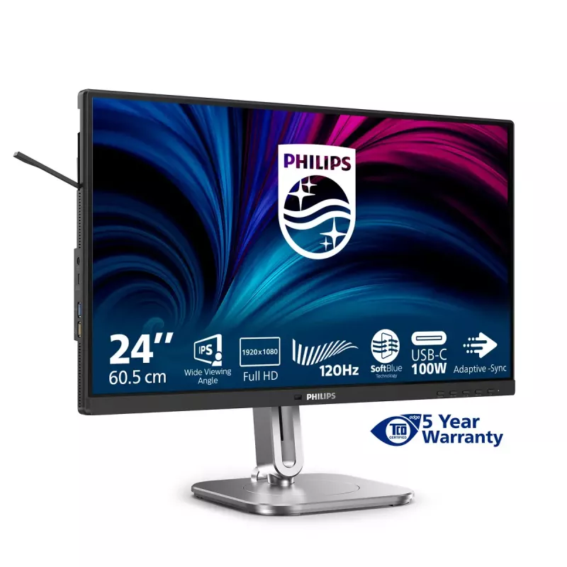 Philips 4000 sērijas 24B2U4301/00 datora monitors 60,5 cm (23,8 collas) 1920 x 1080 pikseļi Full HD LCD pelēks