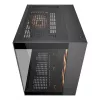 COUGAR PC Midi Tower Case FV150 ARGB — Melns, ATX/MicroATX/Mini-ITX, 3x120 mm priekšā + 1x120 mm aizmugurē, 2x3,5 collu & 2x2,5 collu nodalījumi