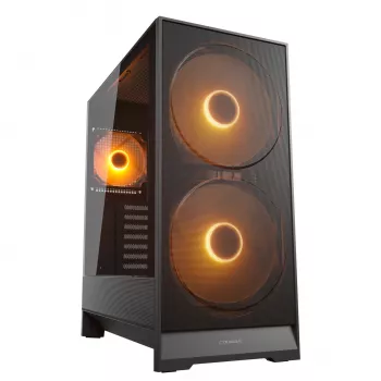 COUGAR Midi Tower korpuss, Airface 180, ARGB, melns