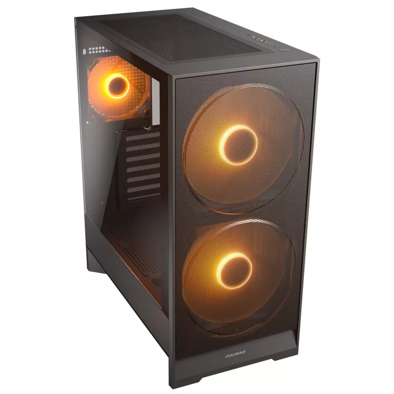 COUGAR Midi Tower korpuss, Airface 180, ARGB, melns