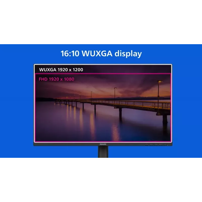 Philips 3000 series 24B2U3301D/00 datora monitors 61,2 cm (24,1 collu) 1920 x 1200 pikseļi WUXGA LCD Melns