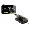 Conceptronic OZUL 8-Port 75W USB PD uzlādes stacija, iekštelpām, maiņstrāva, 12 V, melna