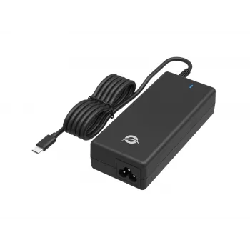 Conceptronic OZUL03BUK 100W GaN galda USB PD lādētājs, iebūvēts USB-C kabelis, UK spraudnis
