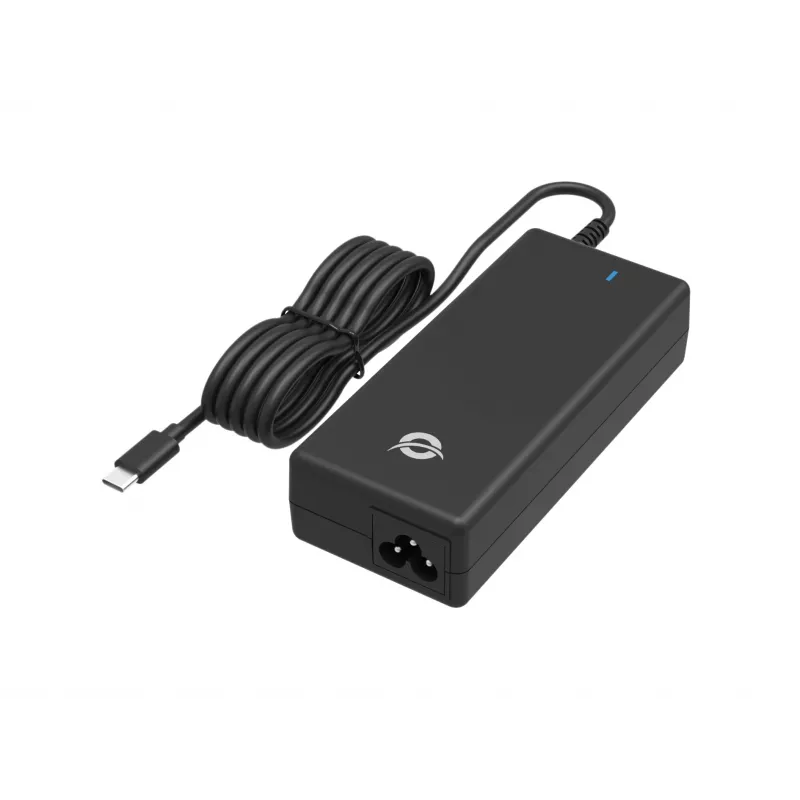 Conceptronic OZUL03BUK 100W GaN galda USB PD lādētājs, iebūvēts USB-C kabelis, UK spraudnis