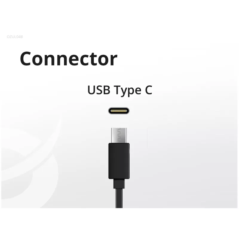 Conceptronic OZUL04BE 67W GaN USB PD lādētājs, iebūvēts USB-C kabelis