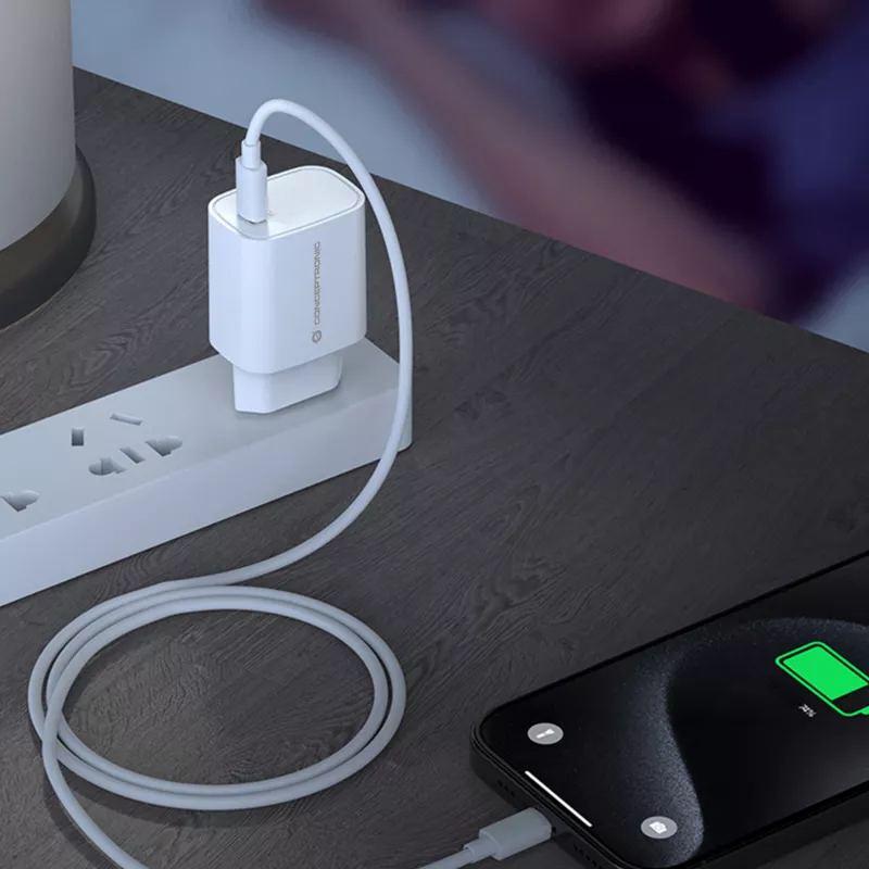 Lādētājs Conceptronic 1-Ports 20W USB-C PD lādētājs