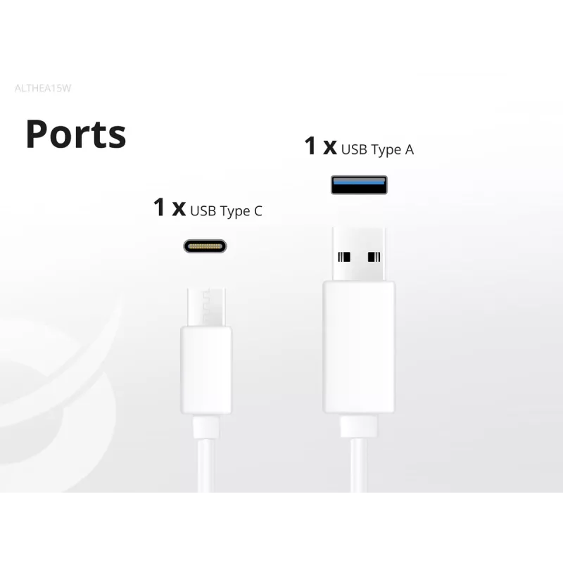 Conceptronic 2-Port 20W GaN USB PD lādētājs, USB-C x 1, USB-A x 1, QC 3.0, PPS