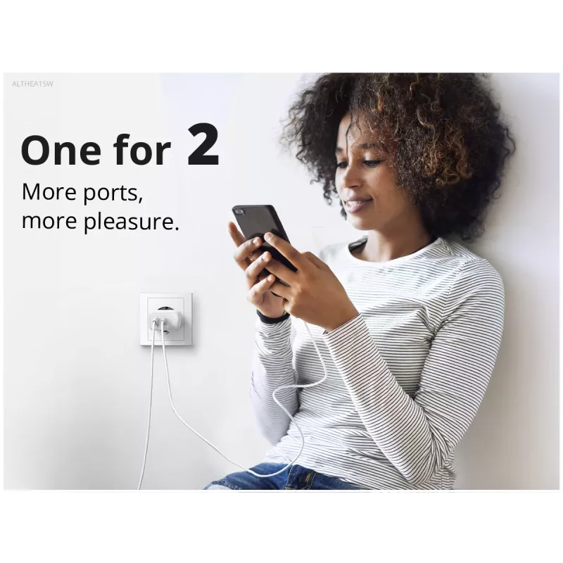 Conceptronic 2-Port 20W GaN USB PD lādētājs, USB-C x 1, USB-A x 1, QC 3.0, PPS