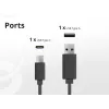 Conceptronic 2 Portu 20W GaN USB PD lādētājs, USB-C x 1, USB-A x 1, QC 3.0, PPS