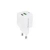 Conceptronic 2-portu 33W GaN USB PD lādētājs ar 3-in-1 uzlādes kabeli, USB-C 1, USB-A 1, QC 3.0, PPS