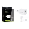 Conceptronic 2-portu 33W GaN USB PD lādētājs ar 3-in-1 uzlādes kabeli, USB-C 1, USB-A 1, QC 3.0, PPS