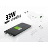 Conceptronic 2-portu 33W GaN USB PD lādētājs ar 3-in-1 uzlādes kabeli, USB-C 1, USB-A 1, QC 3.0, PPS