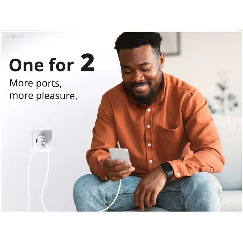 Conceptronic 2-portu 33W GaN USB PD lādētājs ar 3-in-1 uzlādes kabeli, USB-C 1, USB-A 1, QC 3.0, PPS