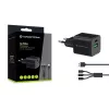 Conceptronic 2-Portu 33W GaN USB PD lādētājs ar 3-in-1 uzlādes kabeli, USB-C x 1, USB-A x 1, QC 3.0, PPS