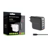 Conceptronic 4-Port 100W GaN USB PD lādētājs ar USB-C lādēšanas kabeli, USB-C x 3, USB-A x 1, QC 3.0, PPS