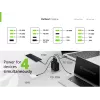 Conceptronic 4-Port 100W GaN USB PD lādētājs ar USB-C lādēšanas kabeli, USB-C x 3, USB-A x 1, QC 3.0, PPS
