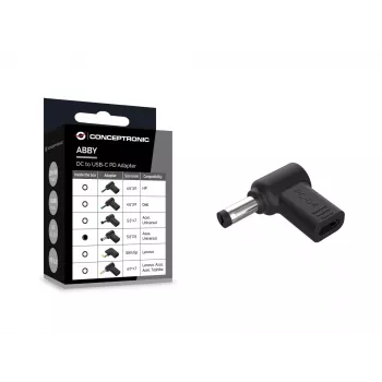 Conceptronic ABBY15PC04 DC uz USB-C adapteris, Asus/Universal 5.5x2.5mm, 18-20V