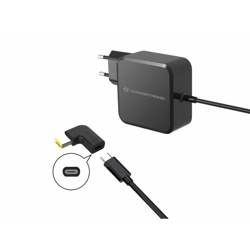 Conceptronic ABBY15PC05 DC-USB-C adapteris, Lenovo plāns uzgalis, 18-20V