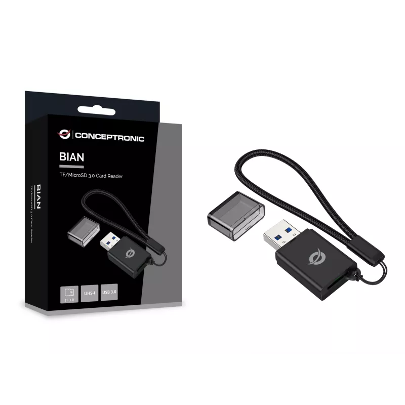 Conceptronic BIAN07B TF/MicroSD 3.0 karšu lasītājs, UHS-I, USB 3.0, 5Gbps