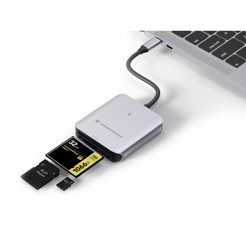 Conceptronic BIAN09G 3-in-1 karšu lasītājs USB 3.2 Gen 2, CFast 2.0, SD TF/MicroSD 4.0, UHS-II