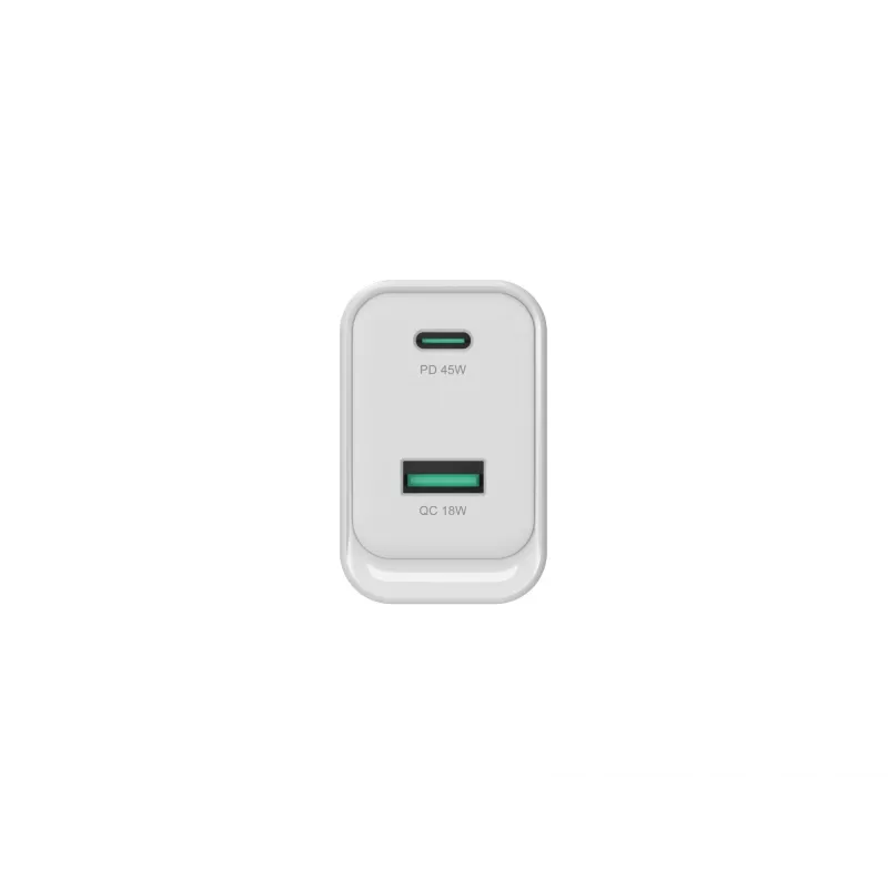 Conceptronic ALTHEA20W45 2-Portu 45W GaN USB PD lādētājs, USB-C x 1, USB-A x 1, QC 3.0, PPS, PD 3.0