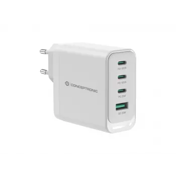 Conceptronic ALTHEA22W100 4-Port 100W GaN USB PD lādētājs, USB-C x 3, USB-A x 1, QC 3.0, PPS, PD 3.0