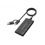 7-in-1 Card Reader CONCEPTRONIC BIAN10B — USB 3.2 Gen 1 Type-A/Type-C, CF/MMC/MS/SD/MicroSD/xD, Melns