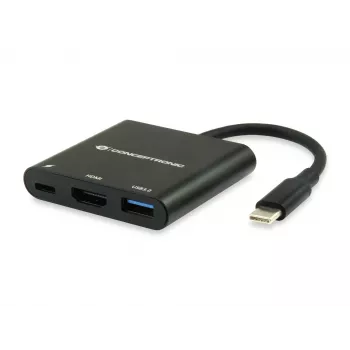Conceptronic DONN01B klēpjdatora dokstacija/portu replikators USB 3.2 Gen 1 (3.1 Gen 1) Type-C melna
