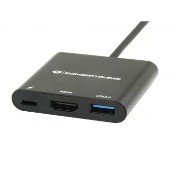 Conceptronic DONN01B klēpjdatora dokstacija/portu replikators USB 3.2 Gen 1 (3.1 Gen 1) Type-C melna