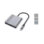Conceptronic DONN13G klēpjdatora dokstacija/portu replikators, vadu, USB 3.2 Gen 1 (3.1 Gen 1) Type-C, pelēks