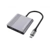 Conceptronic DONN13G klēpjdatora dokstacija/portu replikators, vadu, USB 3.2 Gen 1 (3.1 Gen 1) Type-C, pelēks