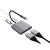 Conceptronic DONN13G klēpjdatora dokstacija/portu replikators, vadu, USB 3.2 Gen 1 (3.1 Gen 1) Type-C, pelēks