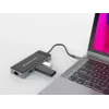 Conceptronic DONN14G klēpjdatora dokstacija/porta replikators, vadu, USB 3.2 Gen 1 (3.1 Gen 1) Type-C, pelēka