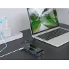 Conceptronic DONN14G klēpjdatora dokstacija/porta replikators, vadu, USB 3.2 Gen 1 (3.1 Gen 1) Type-C, pelēka