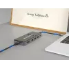 Conceptronic DONN14G klēpjdatora dokstacija/porta replikators, vadu, USB 3.2 Gen 1 (3.1 Gen 1) Type-C, pelēka