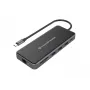 Conceptronic DONN15G portatīvā datora dokstacija/portu replikators Vadu USB 3.2 Gen 1 (3.1 Gen 1) Type-C Pelēks
