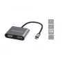 Conceptronic DONN16G Vadu USB 3.2 Gen 1 Type-C Pelēks 100 W 4K Ultra HD