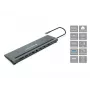 Conceptronic DONN17G piezīmjdatora dokstacija/portu replikators, vadu, USB 3.2 Gen 1 (3.1 Gen 1) Type-C, pelēks