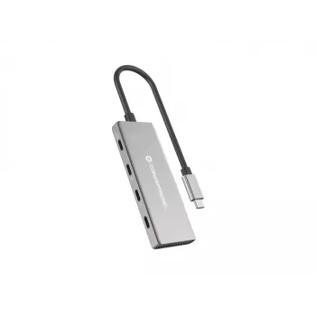 Conceptronic HUBBIES16G saskarnes centrmezgls USB 3.2 Gen 2 (3.1 Gen 2) Type-C 10000 Mbit/s Pelēks