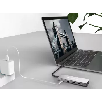 Conceptronic HUBBIES16G saskarnes centrmezgls USB 3.2 Gen 2 (3.1 Gen 2) Type-C 10000 Mbit/s Pelēks