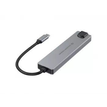 Conceptronic DONN29G 6-in-1 USB 3.2 Gen 2 dokstacija, 4K60Hz HDMI, USB-A 10Gbps x 2, USB-C 10Gbps, GbE LAN, 140W USB PD 3.1