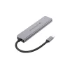 6-in-1 USB 3.2 Gen 1 Dokingstacija CONCEPTRONIC DONN33G HDMI, 2×USB-A 5Gbps, 2×USB-C 5Gbps, 100W USB PD, Sudraba