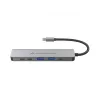6-in-1 USB 3.2 Gen 1 Dokingstacija CONCEPTRONIC DONN33G HDMI, 2×USB-A 5Gbps, 2×USB-C 5Gbps, 100W USB PD, Sudraba