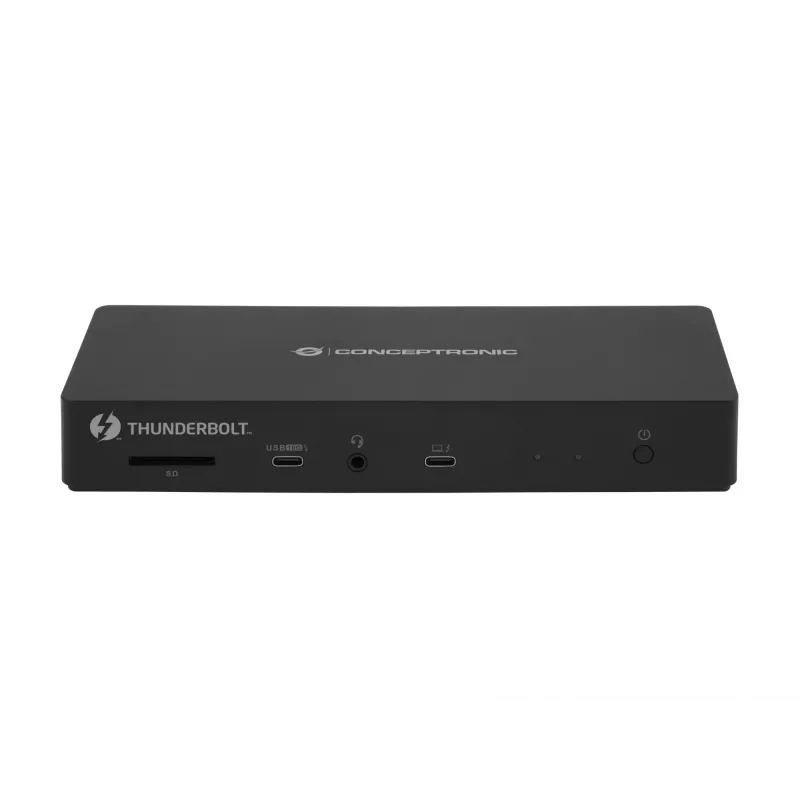 Conceptronic DONN30B 13-in-1 Thunderbolt 4 dokstacija, vadu, Thunderbolt 4, 96 W, 3,5 mm, 10,100,1000,2000,2500 Mbit/s, IEEE 802.3bz