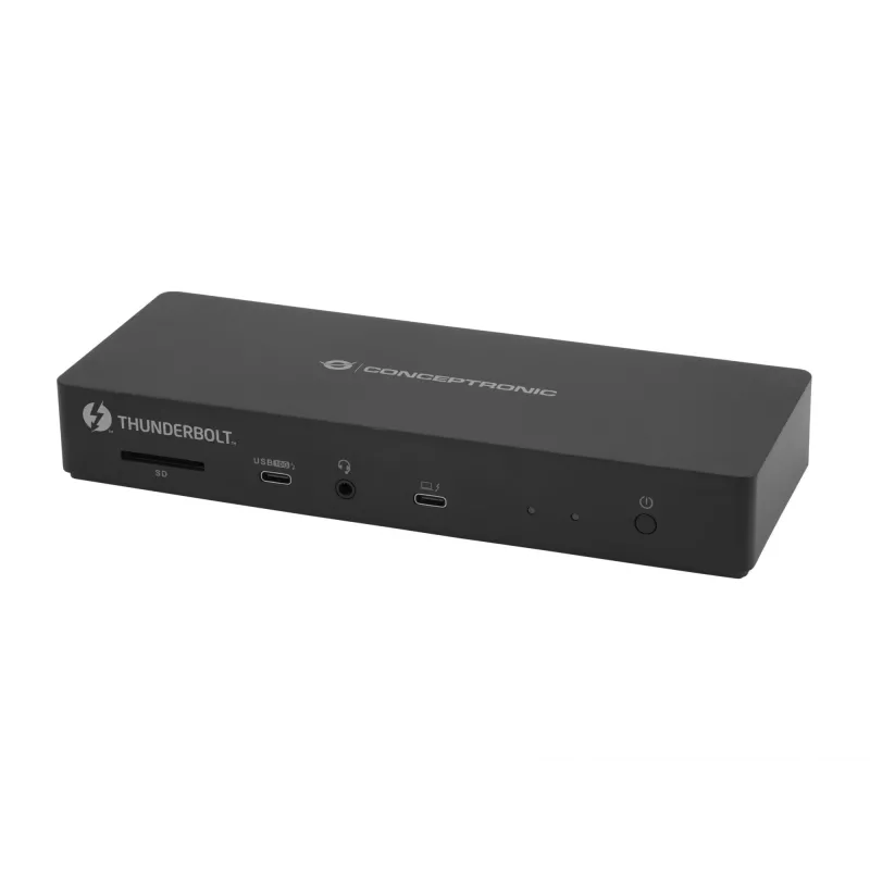 Conceptronic DONN30B 13-in-1 Thunderbolt 4 dokstacija, vadu, Thunderbolt 4, 96 W, 3,5 mm, 10,100,1000,2000,2500 Mbit/s, IEEE 802.3bz