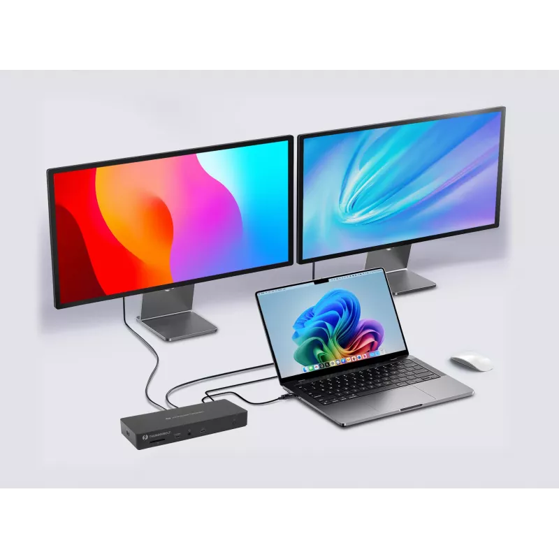 Conceptronic DONN30B 13-in-1 Thunderbolt 4 dokstacija, vadu, Thunderbolt 4, 96 W, 3,5 mm, 10,100,1000,2000,2500 Mbit/s, IEEE 802.3bz